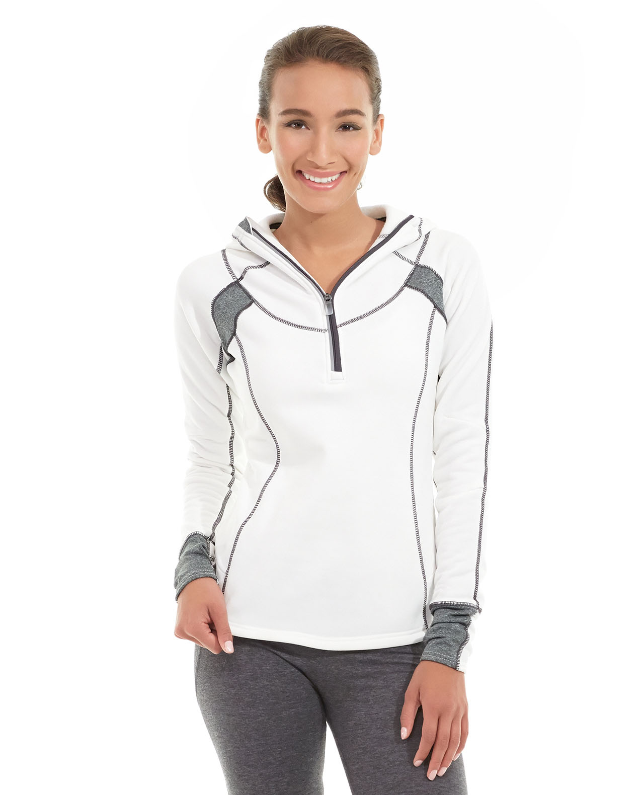 wh08-white_main.jpg Cassia Funnel Sweatshirt - Image 1